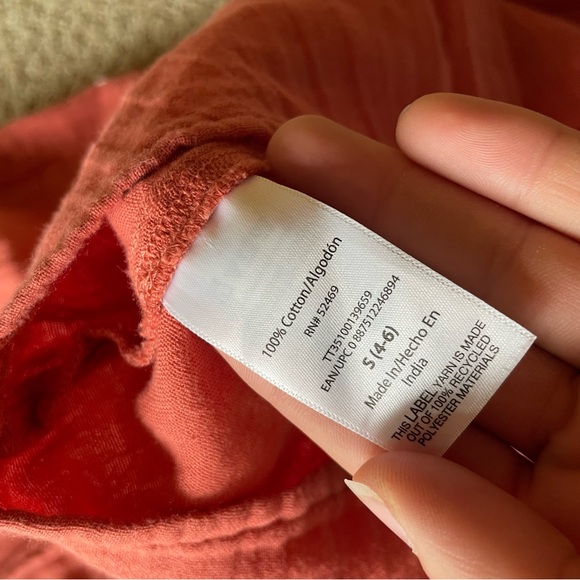 dusty pink 100% cotton gauze maxi dress - Picture 9 of 11